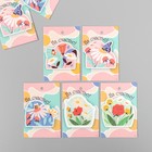 Бирка картон "Цветы 05" набор 10 шт (5 видов) 4х6 см - фото 321033431