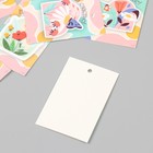Бирка картон "Цветы 05" набор 10 шт (5 видов) 4х6 см - Фото 4