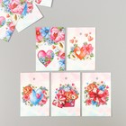 Бирка картон "Цветы 14" набор 10 шт (5 видов) 4х6 см - фото 321033467