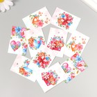 Бирка картон "Цветы 14" набор 10 шт (5 видов) 4х6 см - Фото 2