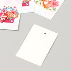 Бирка картон "Цветы 14" набор 10 шт (5 видов) 4х6 см - Фото 4