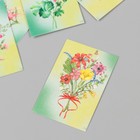 Бирка картон "Цветы 15" набор 10 шт (5 видов) 4х6 см - Фото 3