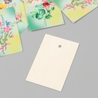 Бирка картон "Цветы 15" набор 10 шт (5 видов) 4х6 см - Фото 4