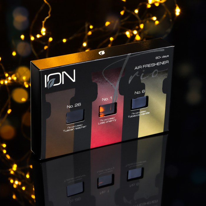 Набор ароматизаторов для авто ION, 3 аромата: No. 26, No. 1, No. 6 - Фото 1