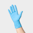 Перчатки нитриловые «Nitrile», смотровые, нестерильные, размер S, 200 шт/уп (100 пар), цвет голубой - Фото 2