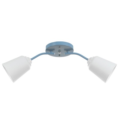 Люстра на потолок BayerLux «Онлайн», 2×15 Вт, Е27, голубой, 50×15×15 см