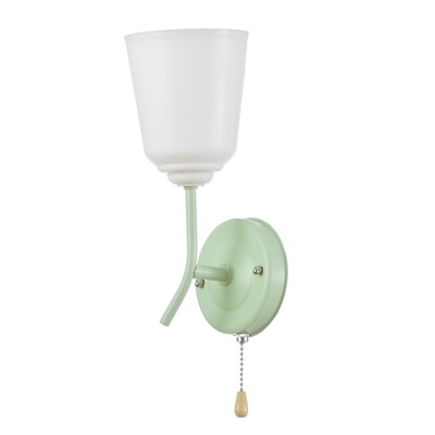 Бра настенное BayerLux «Онлайн», 1×15 Вт, Е27, мятный, 10.5×15×27 см