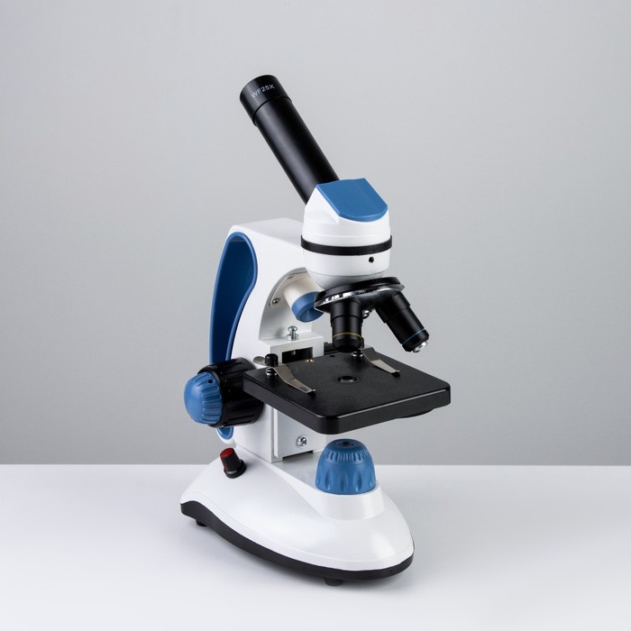 Микроскоп лабораторный кратность 40,100,400, подсветка - фото 1908024293