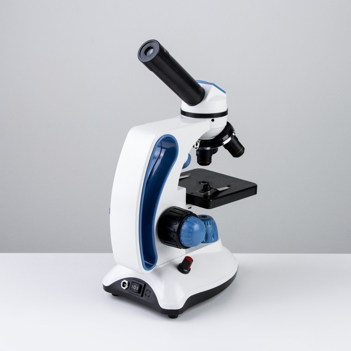 Микроскоп лабораторный кратность 40,100,400, подсветка - фото 1908024295