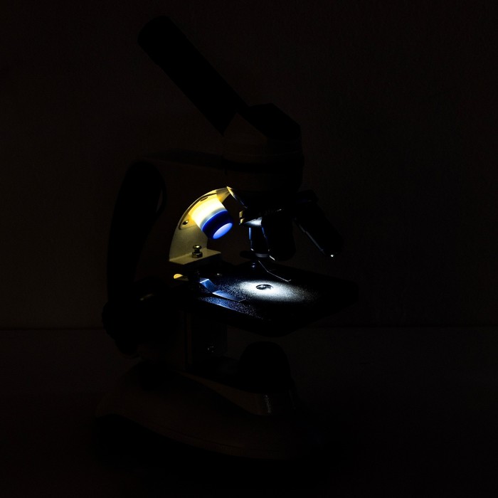 Микроскоп лабораторный кратность 40,100,400, подсветка - фото 1908024300