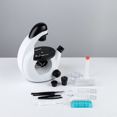 Микроскоп лабораторный, кратность увеличения 80–400х, с подсветкой