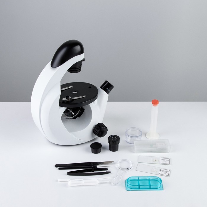 Микроскоп лабораторный, кратность увеличения 80–400х, с подсветкой - Фото 1