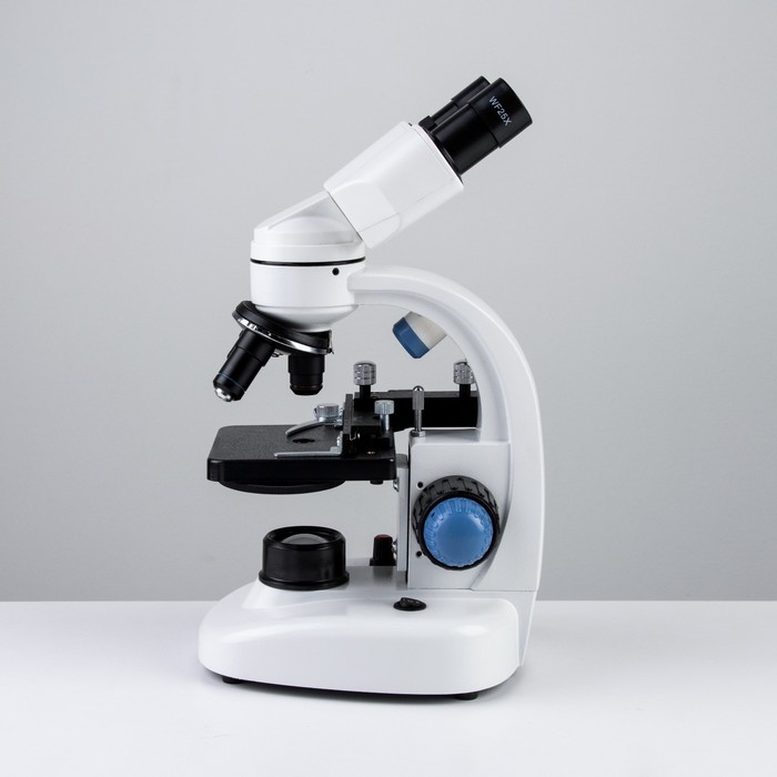 Микроскоп лабораторный кратность 40,100,400, подсветка - фото 1908024317