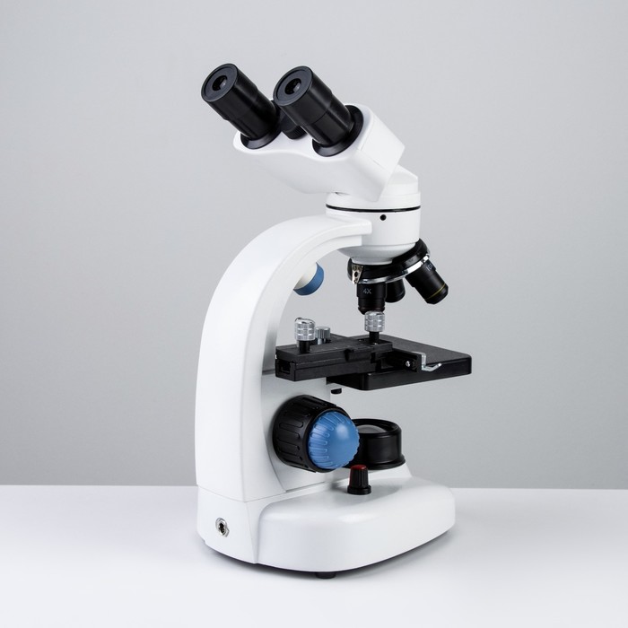Микроскоп лабораторный кратность 40,100,400, подсветка - фото 1908024318