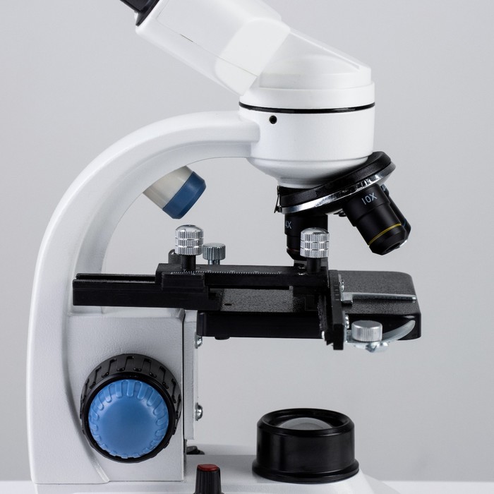 Микроскоп лабораторный кратность 40,100,400, подсветка - фото 1908024320