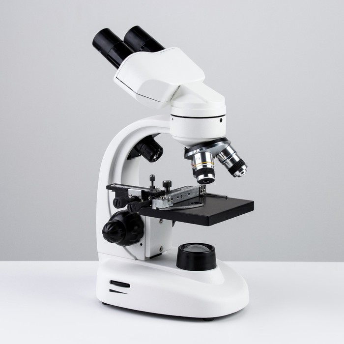 Микроскоп лабораторный кратность 40,100,400, подсветка - фото 1908024328