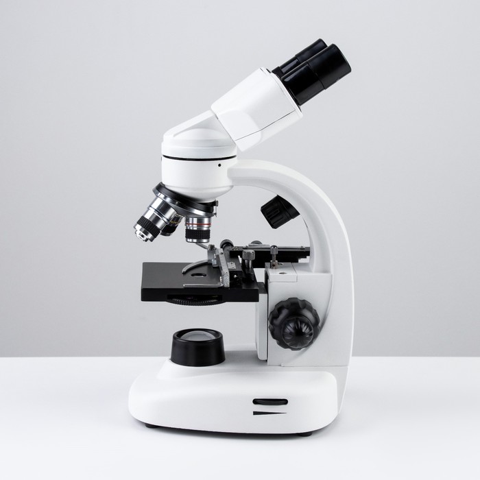 Микроскоп лабораторный кратность 40,100,400, подсветка - фото 1908024329