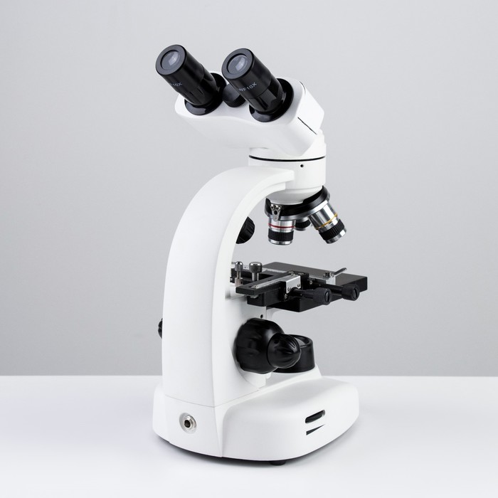Микроскоп лабораторный кратность 40,100,400, подсветка - фото 1908024330