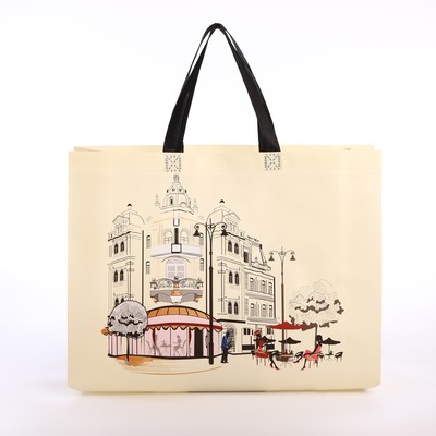 Сумка без застёжки, цвет бежевый