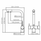 Смеситель для кухни WasserKRAFT A8317, двухрычажный, с выходом на питьевую, хром - Фото 9