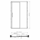Душевая дверь WasserKRAFT Lopau 32S05R, 1200x2000 мм, прозрачная, раздвижная, серебристый - Фото 3