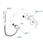 Смеситель для биде WasserKRAFT A14156, с гигиеническим душем, шланг 100 см, латунь, хром - Фото 3