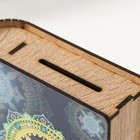 Копилка-шкатулка "Мандала благополучия" 14х12х5 см - фото 23630115