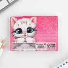 Подарочный набор: блокнот-раскраска и восковые мелки «8 марта: Котенок» - Фото 6