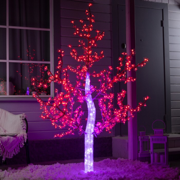 Светодиодное дерево «Акриловое» 1.8 м, 768 LED, постоянное свечение, 220 В, свечение красное/синее