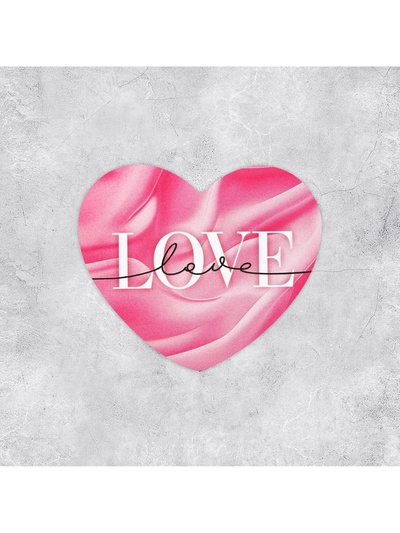 Открытка-валентинка Love, 14 февраля, шёлк, 7×6 см