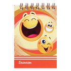 Набор блокнотов А7, 40 листов в клетку на гребне "Смайлы", обложка мелованный картон, блок офсет, 8 штук - фото 24429685