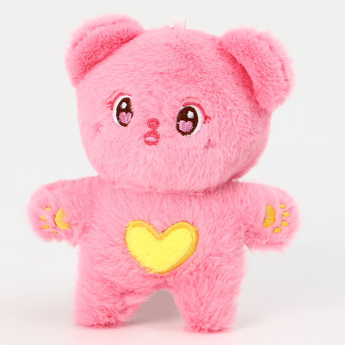 Мягкая игрушка «Мишка с сердцем» на брелоке, 13 см, цвет МИКС