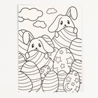 Аппликация жемчужными полубусинами «Пасха: зайка» - Фото 7