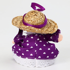 Мягкая игрушка «Кукла» в фиолетовом платье, на подвесе, 10 см - фото 8927533
