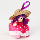 Мягкая игрушка «Кукла» в розовом платье, на подвесе, 10 см - фото 3926238