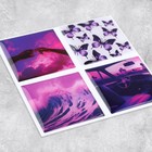 Объёмные 3D стикеры на телефон «Violet», 4 шт, 3 х 3 см - Фото 2