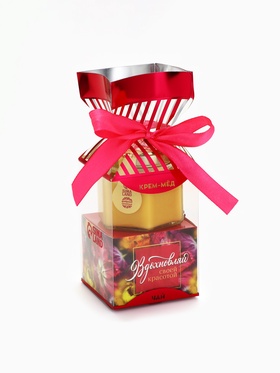 Подарочный набор «Вдохновляй»: чай чёрный с клубникой 50 г, крем-мёд с апельсином 120 г