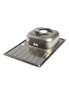 УЦЕНКА Мойка кухонная «Владикс», врезная, с сифоном, 76×48 см, левая, нерж, сталь 0.6 мм - Фото 2