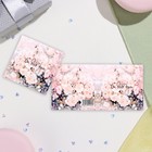 Мини-открытка "От всей души!" букет белых цветов, 7,5х7,5 см (комплект 10 шт) - фото 23659677