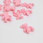 Бусина «Мишка» (набор 10 шт.), 3,4×2,4×1 см, цвет светло-розовый - фото 296962197