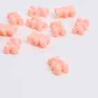 Бусина «Мишка мармеладный» (набор 10 шт.), 1,8×1,2×0,8 см, цвет светло-розовый - фото 320999136