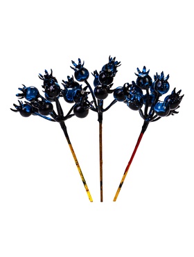 Набор декоративных штекеров «Ягодки», 15×6×6 см, 3 шт., синий  (артикул 9943568)  большой выбор товаров оптом и в розницу по низким ценам с доставкой