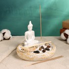 Японский сад камней настольный «Дзен. Риеко», с подставкой для благовоний и набором аксессуаров, 14×14×8 см - Фото 1