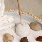 Японский сад камней настольный «Дзен. Риеко», с подставкой для благовоний и набором аксессуаров, 14×14×8 см - Фото 4