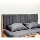 Кровать двуспальная «Адам», с подъёмным механизмом, 1600×2000 мм, цвет дуб крафт золотой/грей алькантара велюр - Фото 2