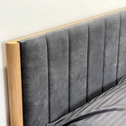 Кровать двуспальная «Адам», с подъёмным механизмом, 1600×2000 мм, цвет дуб крафт золотой/грей алькантара велюр - Фото 5