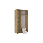 Шкаф прямой трёхстворчатый «Адам», 1265×500×2170 мм, цвет дуб крафт золотой/белое дерево - Фото 2