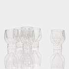 Стопки - шоты с двойными стенками Magistro «Алмаз», 100 мл, 6 шт., стекло, прозрачные - Фото 3