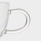 Чайная пара стеклянная Magistro «Невесомость», 2 предмета: чашка 200 мл, блюдце d=11 см - фото 4498529