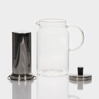 Чайник стеклянный заварочный с металлическим ситом Magistro «Созидание», 1 л - Фото 2